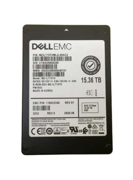 118033346 - EMC 15.36TB SAS SFF 2.5" Solid State Drive