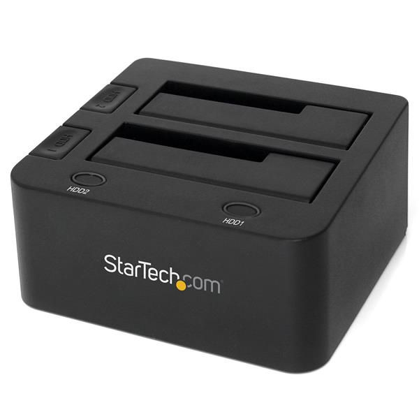 StarTech.com SATDOCK22U3S storage drive docking station Black