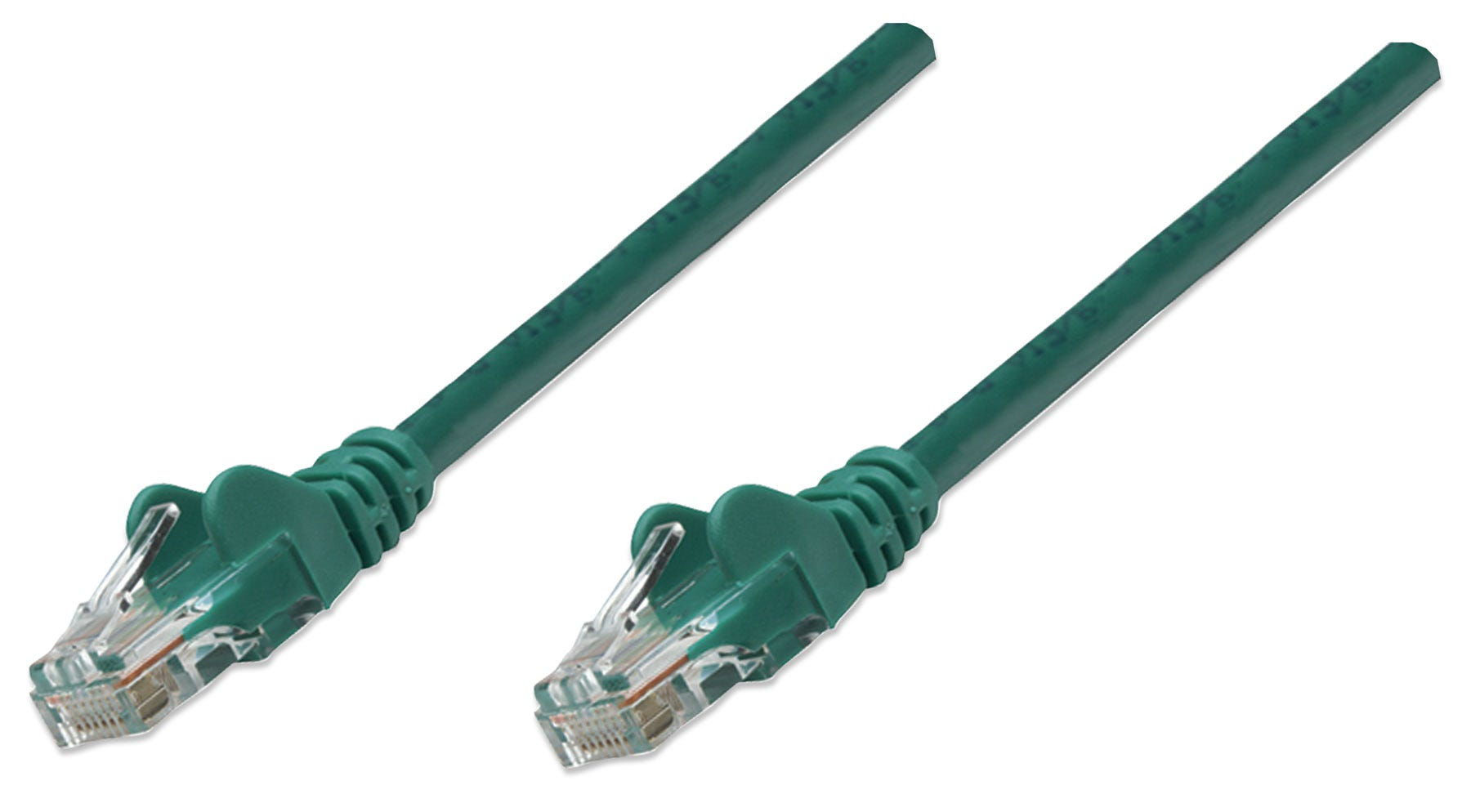 Intellinet Network Patch Cable, Cat5e, 7.5m, Green, CCA, U/UTP, PVC, RJ45, Gold Plated Contacts, Snagless, Booted, Lifetime Warranty