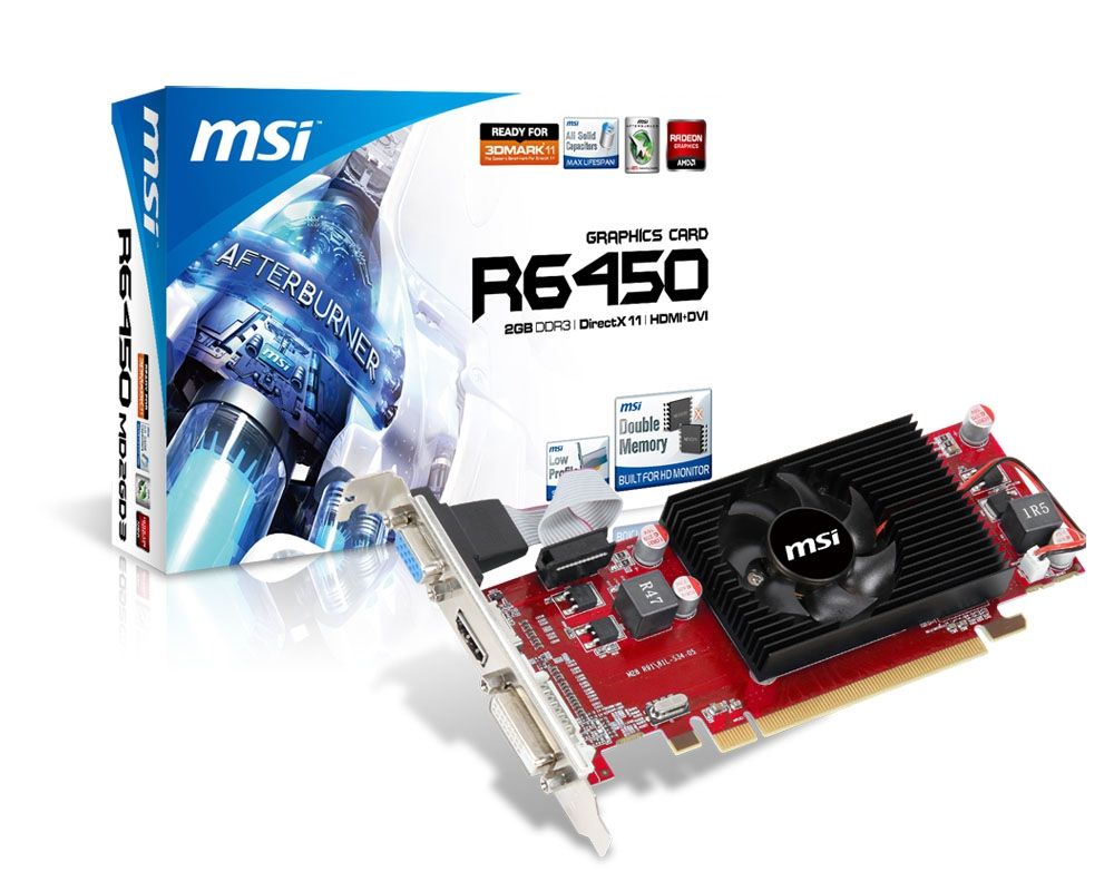 MSI V811-020R graphics card AMD Radeon HD6450 2 GB GDDR3
