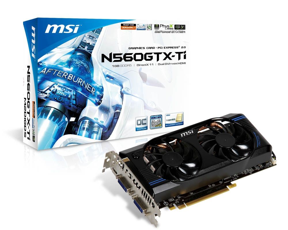 MSI GeForce GTX560 Ti 1GB GDDR5 NVIDIA GeForce GTX 560 Ti