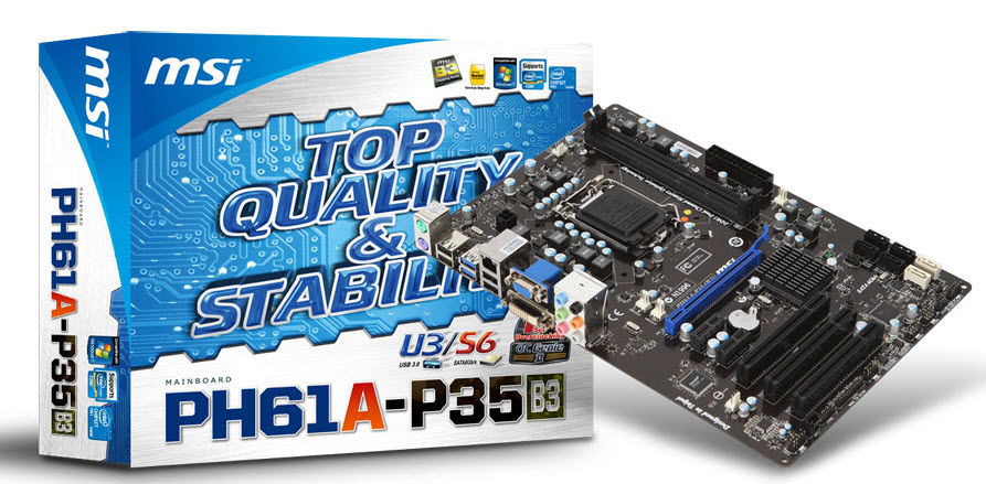 MSI PH61A-P35 (B3) Intel® H61 LGA 1155 (Socket H2) ATX