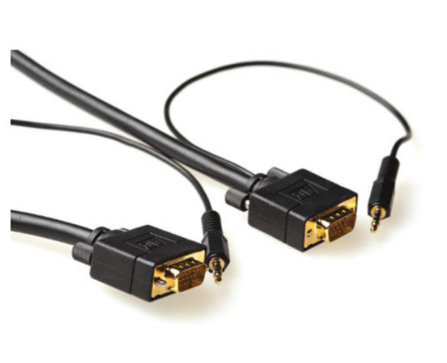 ACT VGA+3.5mm, 40m VGA (D-Sub) + 3.5mm Black