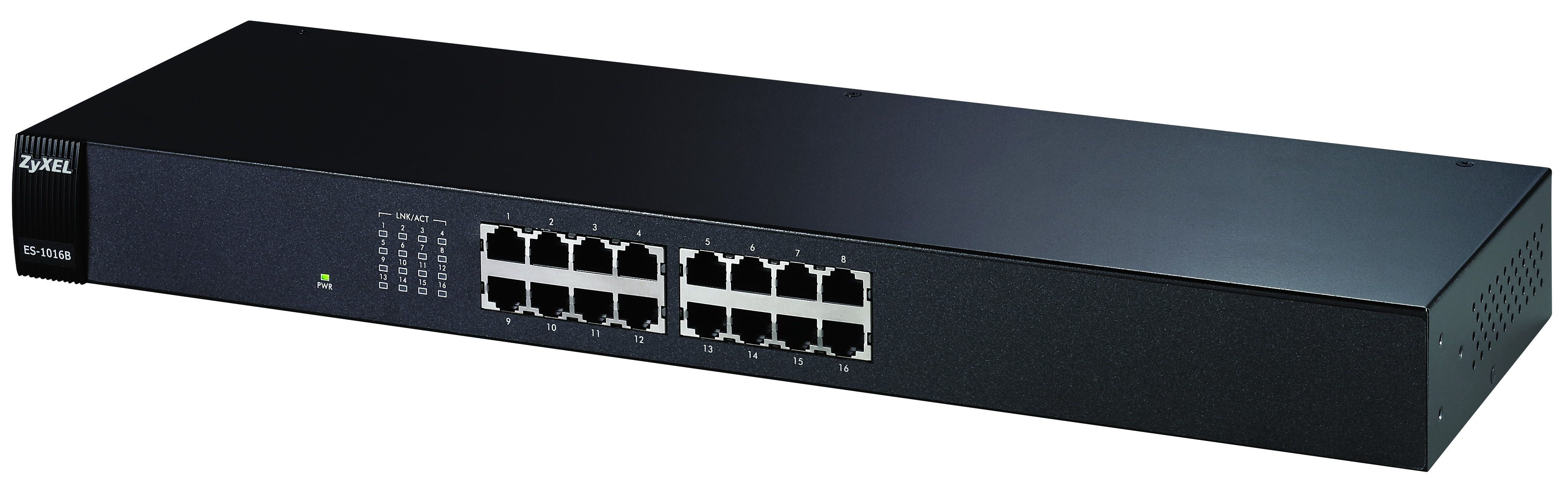 Zyxel ES-1016B 16-port Unmanaged Rackmount Ethernet Switch