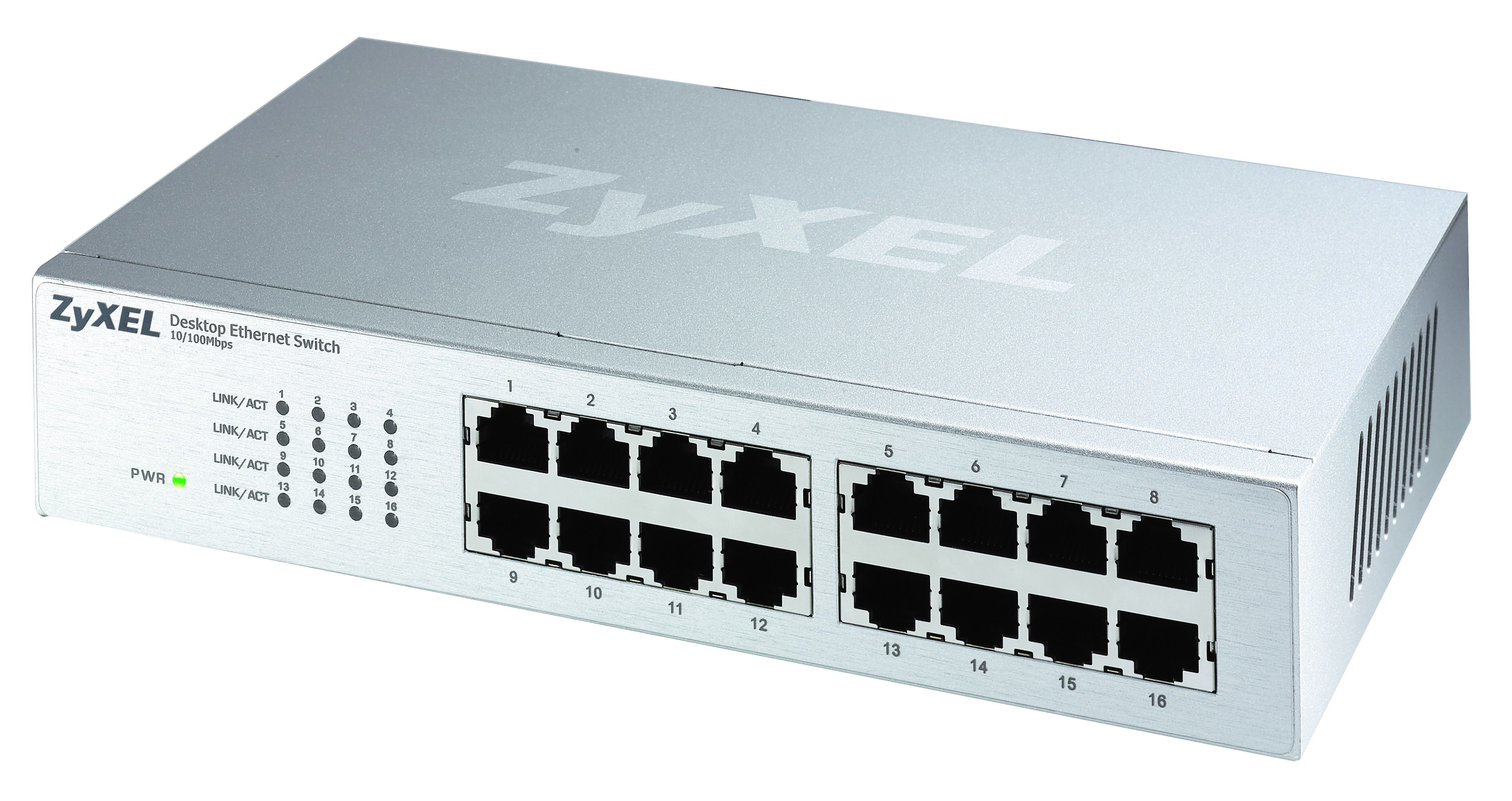Zyxel ES116P network switch Managed White