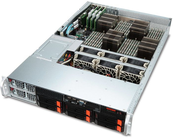 Acer AR TK.R7100.025 server Rack (2U) AMD Opteron 6234 2.4 GHz 16 GB DDR3-SDRAM 1400 W