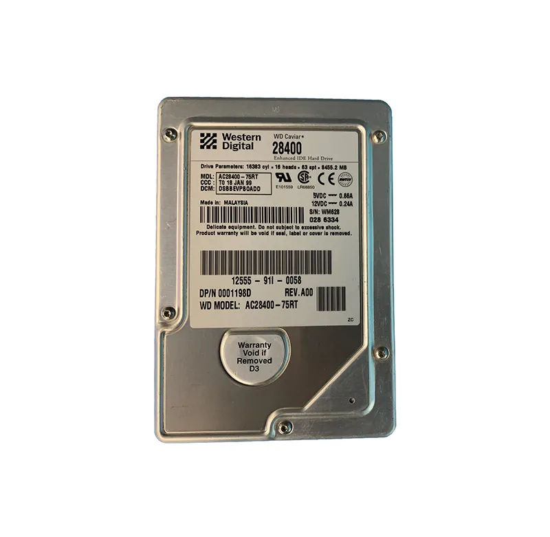 1198D - Dell 8.4GB 5.4K IDE Ultra ATA/66 (ATA-5) 512KB Cache 3.5" HDD