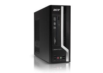 Acer Veriton X 275-UD6600W Intel® Core™2 Duo E6600 2 GB DDR3-SDRAM 500 GB Windows 7 Professional PC Black, Silver