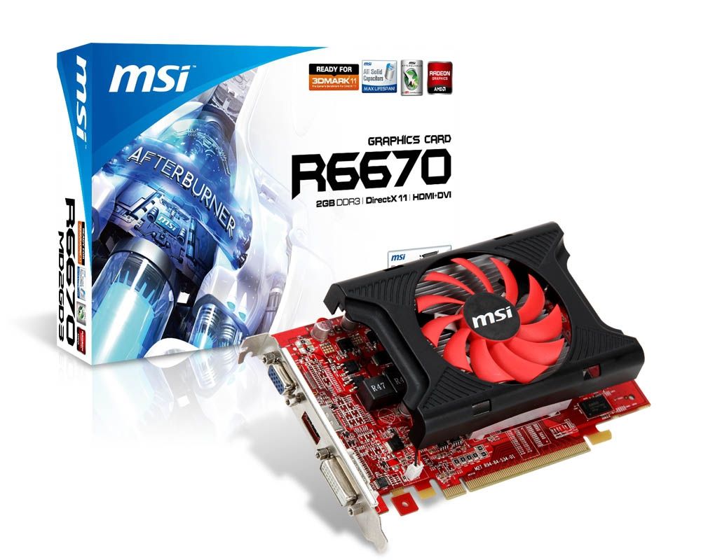 MSI V811-021R graphics card AMD Radeon HD6670 2 GB GDDR3