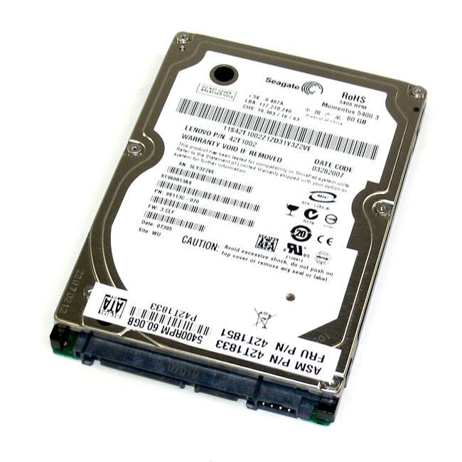 Seagate Momentus 5400.3 SATA 60GB internal hard drive 5400 RPM 8 MB 2.5" Serial ATA