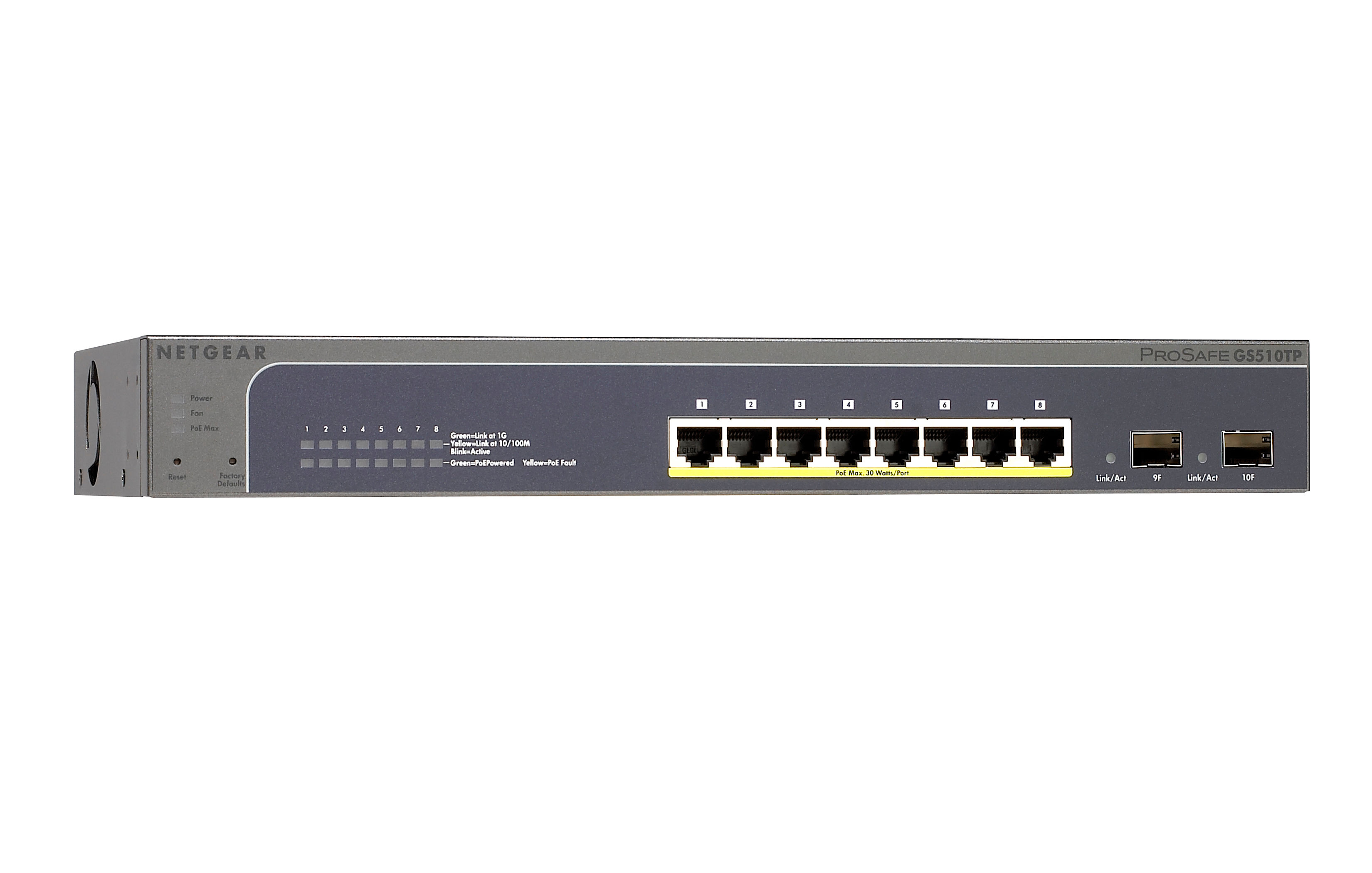 NETGEAR GS510TP Managed Power over Ethernet (PoE) Grey