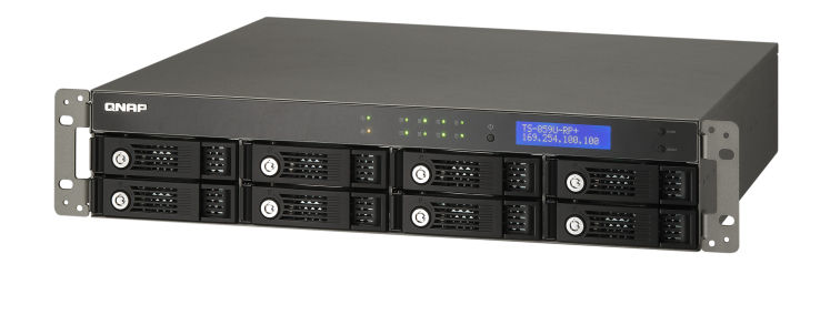 QNAP TS-859U-RP+, 8x 3 TB Rack (2U) Intel Atom® 1 GB 24 TB Linux Black