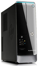 HP Pavilion Slimline s5-1128la AMD E E2-3200 4 GB DDR3-SDRAM 1 TB Windows 7 Home Premium SFF PC Black