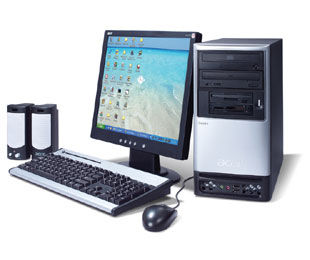 Acer Aspire T140 Ath64 3400+ 512MB 250GB AZB AMD Athlon 3400+ 0.5 GB NVIDIA GeForce 6600 Mini Tower PC