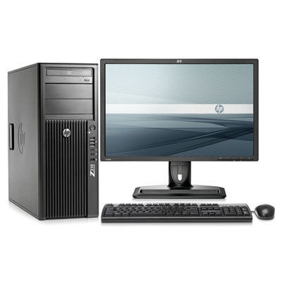 HP Z210 MT + ZR24w Intel® Core™ i3 i3-2120 4 GB DDR3-SDRAM Windows 7 Professional Minitower Workstation