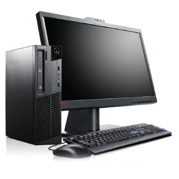 Lenovo ThinkCentre M81 SFF + ThinkVision L2251x Intel® Core™ i3 i3-2120 2 GB DDR3-SDRAM 320 GB Windows 7 Professional PC Black
