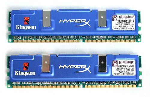 HyperX Memory 1GB 400Mhz DDR 2pk memory module 0.5 GB 184-Pin DIMM