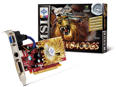MSI Geforce 8400GS - PCI-Express, 256MB, DDR2 GeForce 8400 GS GDDR2