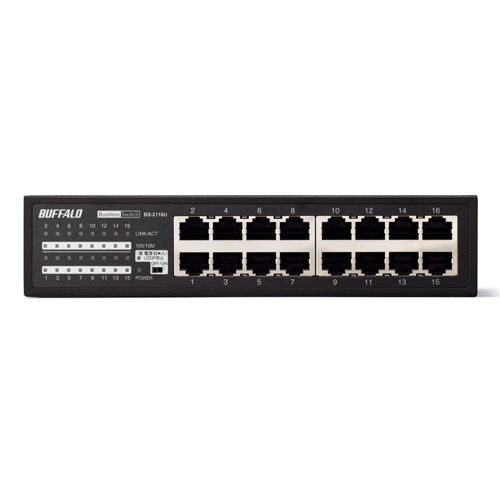 Buffalo 16-port SMB 10/100 Switch Unmanaged Black