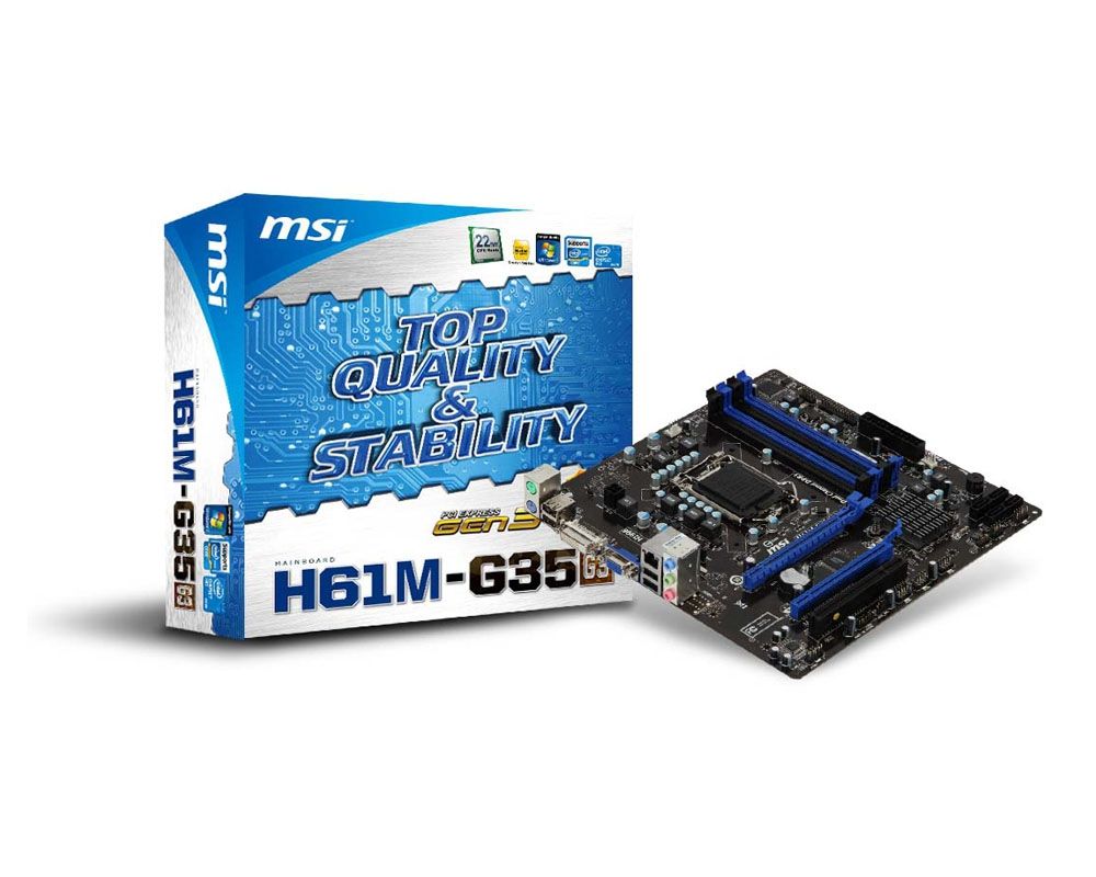 MSI H61M-G35 (G3) Intel® H61 LGA 1155 (Socket H2) micro ATX