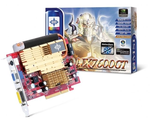 MSI NX7600GT-TD512Z V064-190R NVIDIA GDDR2