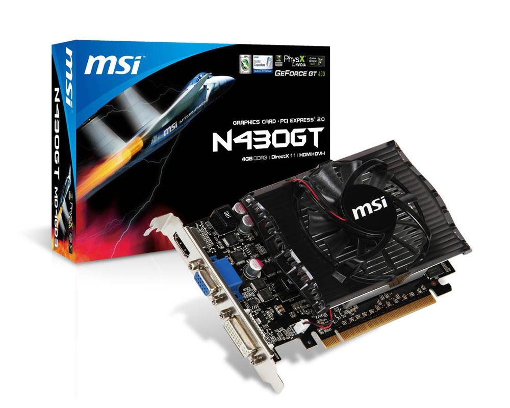 MSI V809-045R graphics card NVIDIA GeForce GT 430 4 GB GDDR3