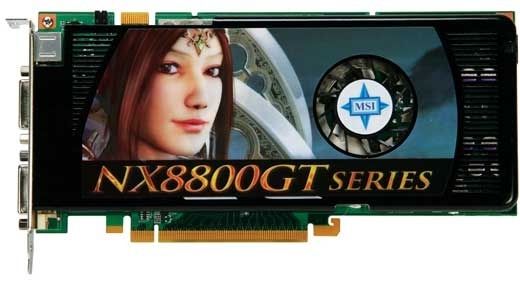 MSI NX8800GT-T2D512E-OC graphics card GeForce 8800 GT GDDR3