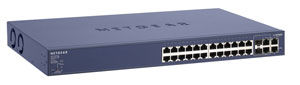 NETGEAR ProSafe 24Port 10/100 Smart Switch Managed Power over Ethernet (PoE) Blue