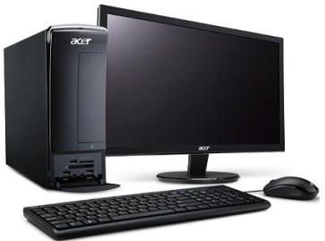 Acer Aspire 470-SR33B AMD E E2-3200 3 GB DDR3-SDRAM 500 GB Windows 7 Home Basic Desktop PC Black