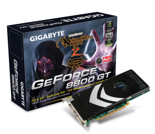 GIGABYTE GeForce 8800GT 512MB NVIDIA GeForce 8800 GT GDDR3