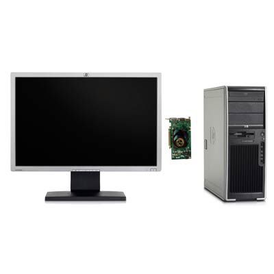 HP xw4400 2.67 GHz Workstation with nVidia Quadro FX3500 256MB PCIe and LP2465 Flat Panel Monitor