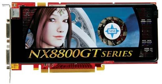 MSI NX8800GT-T2D256E-OC - PCI-E, 256Mb GeForce 8800 GT GDDR3