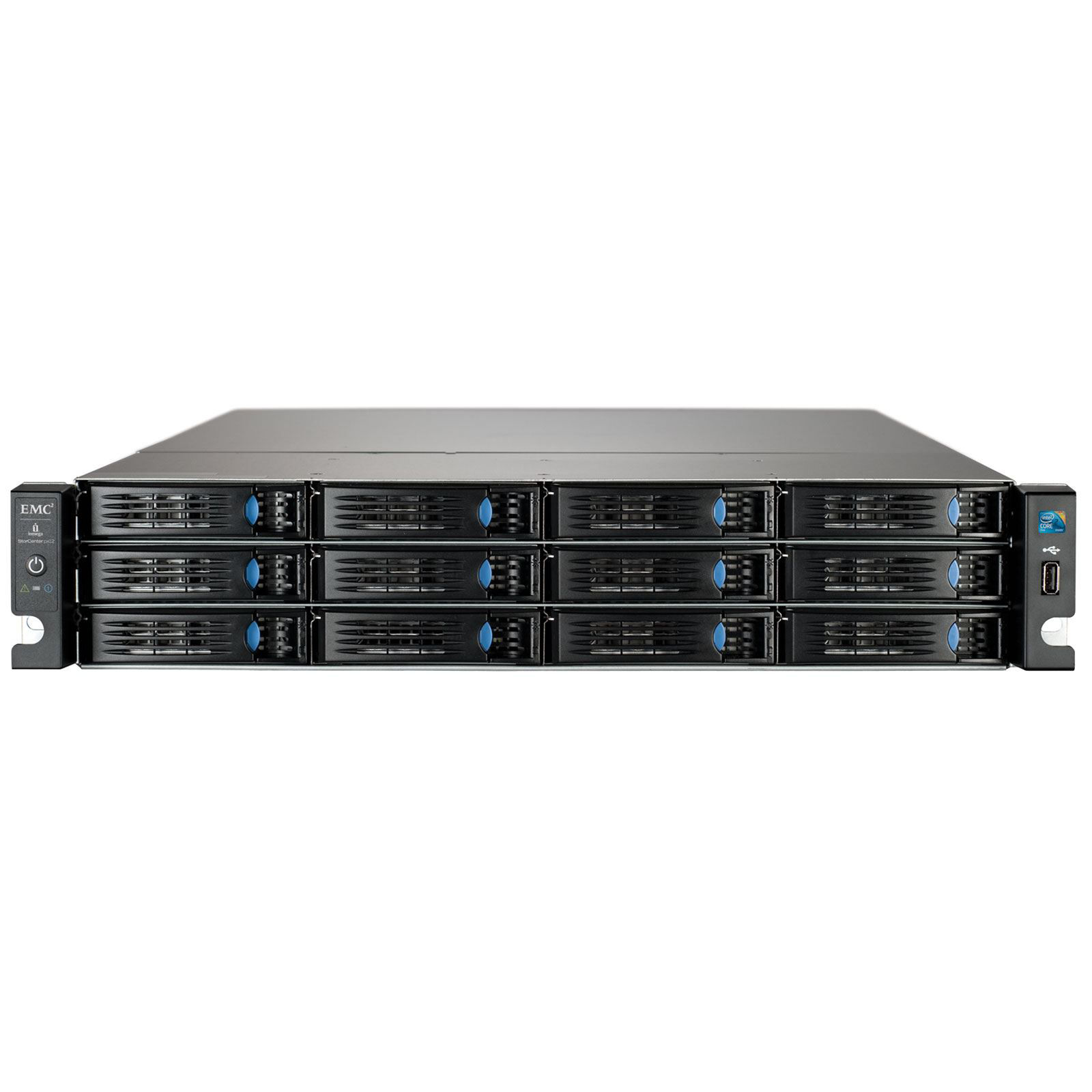 Iomega StorCenter px12-350r / 24TB (12 x 2TB), Gigabit Ethernet Rack (2U) Intel® Core™2 Duo E8400 4 GB DDR2 Black