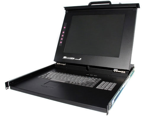 StarTech.com 1U DuraView 15" Folding LCD Rack Console KVM switch Black