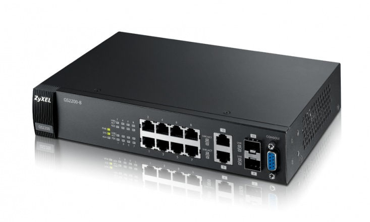 Zyxel GS2200-8 Managed L2 Gigabit Ethernet (10/100/1000) Black