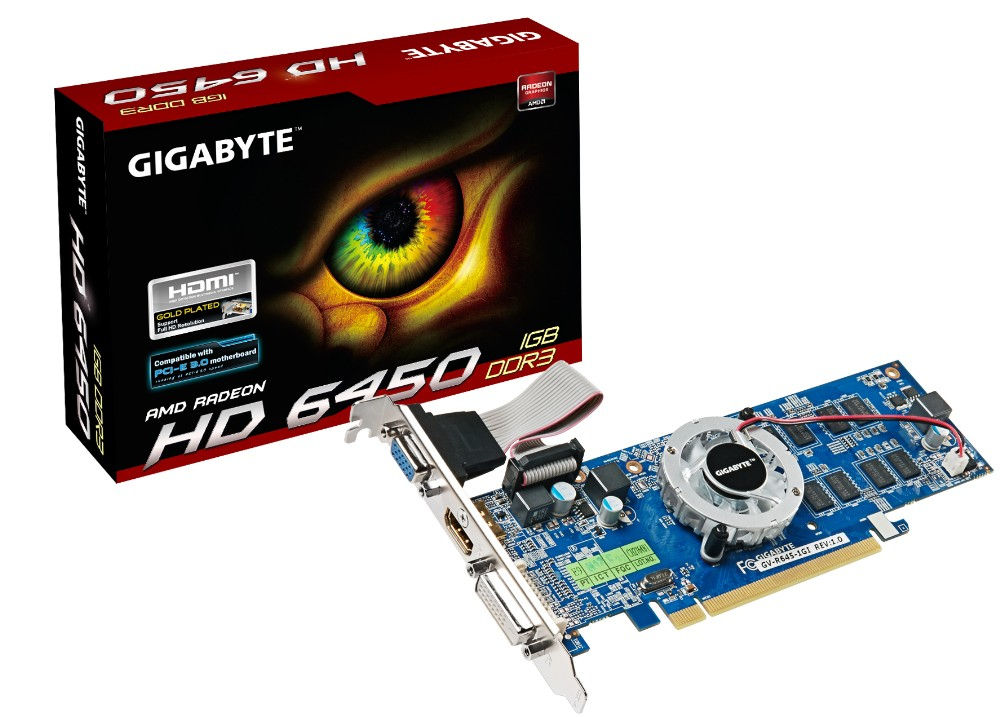 GIGABYTE GV-R645-1GI graphics card AMD Radeon HD6450 1 GB GDDR3