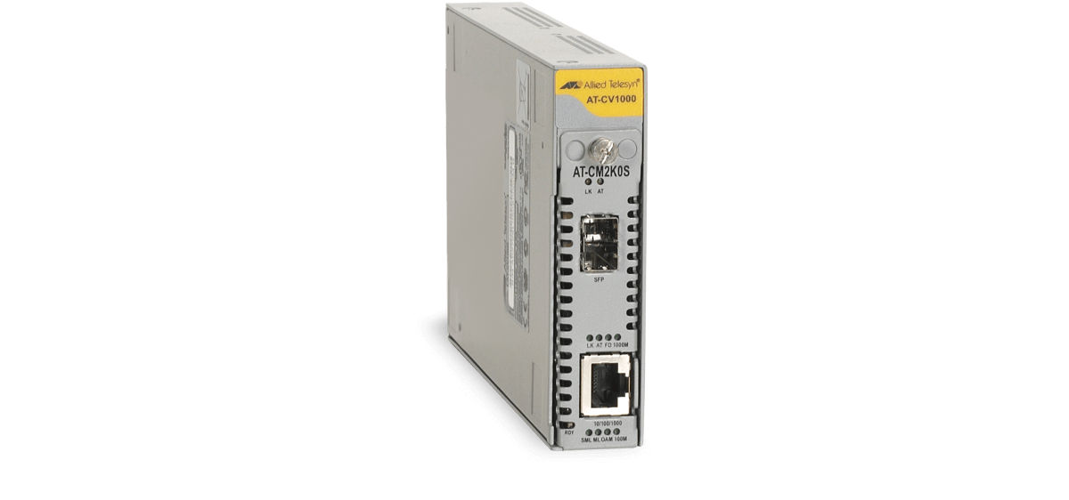 Allied Telesis Converteon one slot media chassis, EU power adapter network equipment chassis