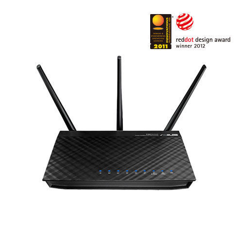 ASUS RT-N66U wireless router Gigabit Ethernet Dual-band (2.4 GHz / 5 GHz) Black