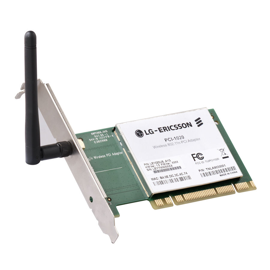 LG PCI-1020 network card Internal WLAN 150 Mbit/s