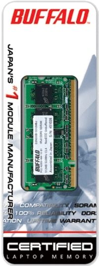 Buffalo RAM SO-DIMM DDR2 2GB / 667Mhz memory module 200-pin SO-DIMM