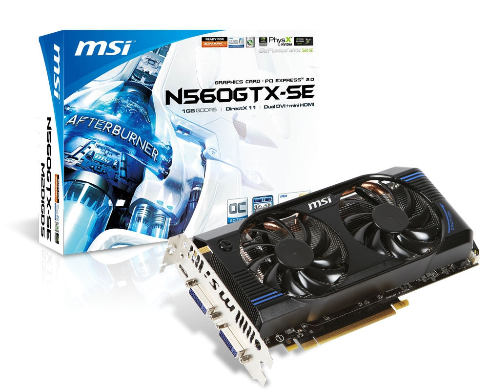 MSI N560GTX-SE-M2D1GD5/OC graphics card NVIDIA GeForce GTX 560 1 GB GDDR5