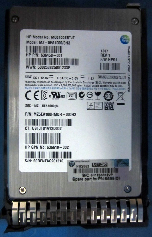 HP 653965-001 internal solid state drive 100 GB 2.5" Serial ATA MLC