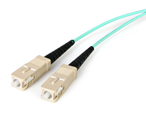 StarTech.com 2m 10Gb Aqua SC/ST Duplex 50/125 Multimode LSZH Fiber Cable InfiniBand/fibre optic cable Blue