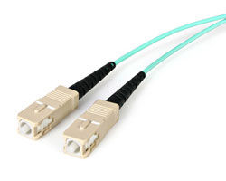 StarTech.com 2m 10Gb Aqua SC/SC Duplex 50/125 Multimode LSZH Fiber Cable InfiniBand/fibre optic cable Blue