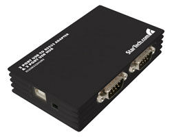 StarTech.com 2 Port USB to RS232 Adapter / 2 Port USB Hub 480 Mbit/s Black