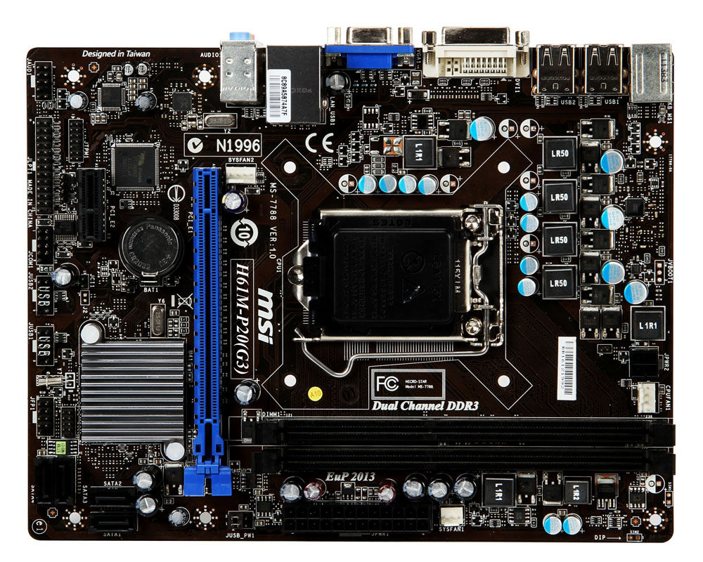 MSI H61M-P20 (G3) Intel® H61 LGA 1155 (Socket H2) micro ATX