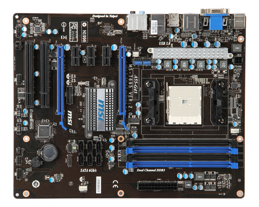 MSI A55-G45 AMD A55 Socket FM1 ATX