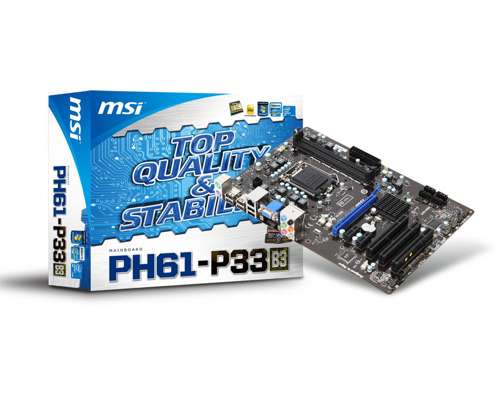 MSI PH61-P33 (B3) motherboard Intel® H61 LGA 1155 (Socket H2) ATX