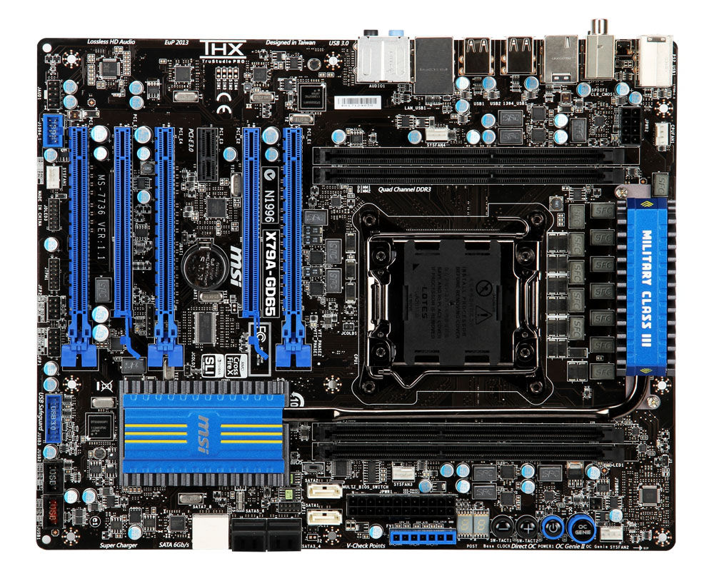 MSI X79A-GD65 Intel X79 LGA 2011 (Socket R) ATX