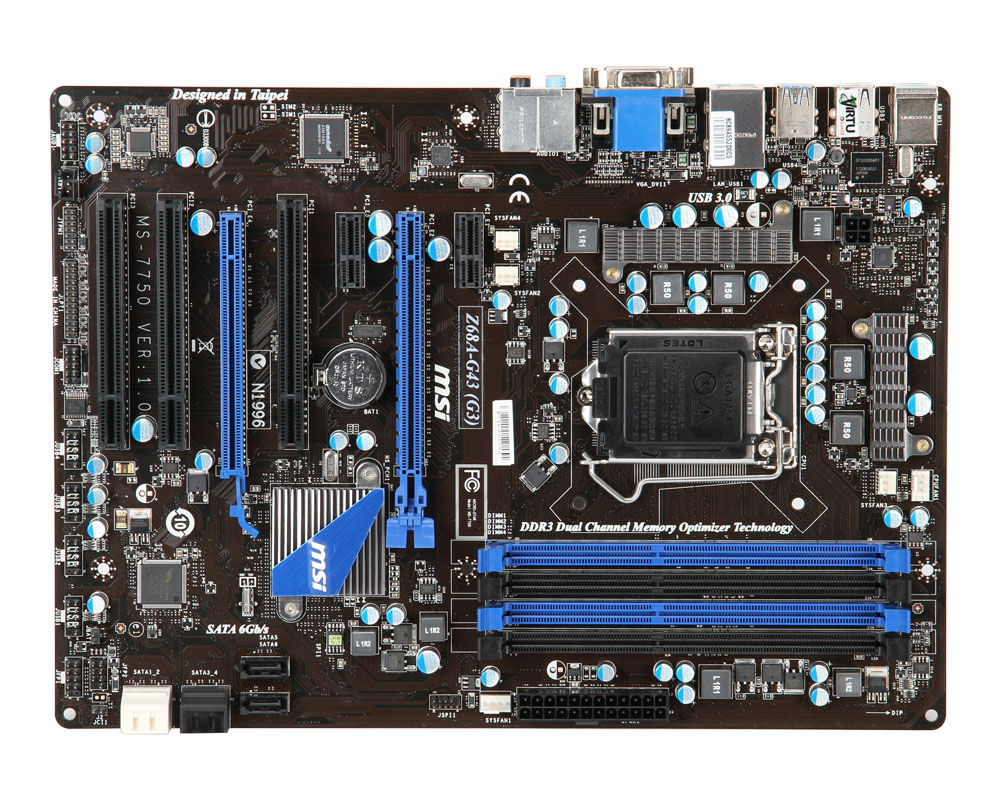 MSI Z68A-G43 (G3) Intel Z68 LGA 1155 (Socket H2) ATX